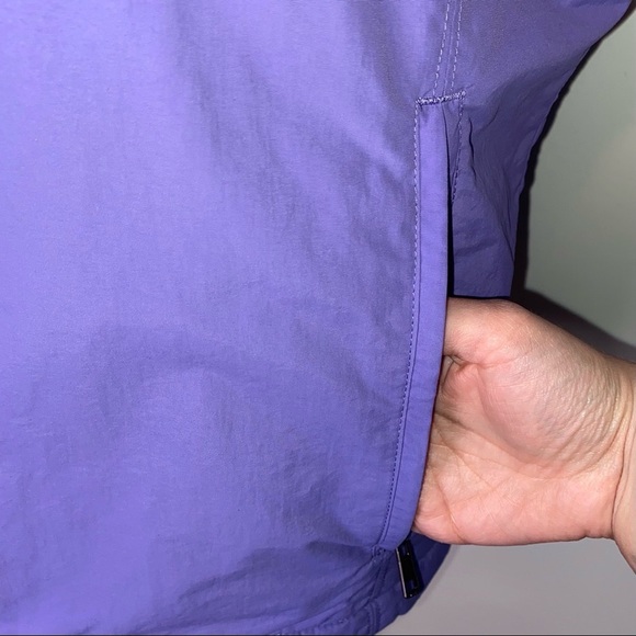 L.L. Bean Fleece Lined Purple Zip Up Vest Size Large - Picture 4 of 8